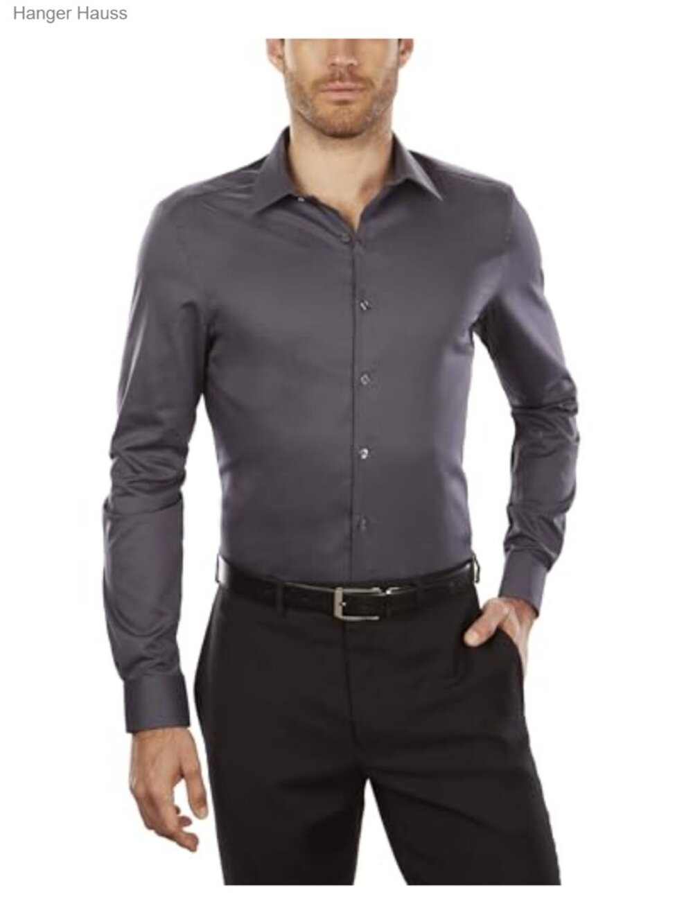 Van Heusen Men's Slim Fit Stretch Dress Shirt, Flex Collar, Wrinkle Free, Long